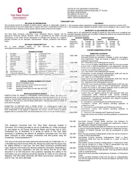 osu transcripts|Transcript Key .